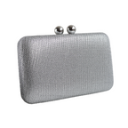 Bolsa de Festa Clutch Malha Prata
