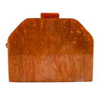 Bolsa de Festa Clutch Acrílico Trapezoidal Laranja - ReUse