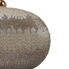 Bolsa Festa Clutch Oval Vidrilhos Dourada