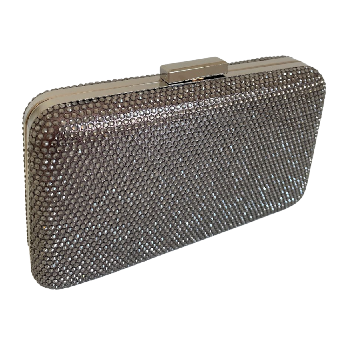 Bolsa de Festa Clutch Pedraria Strass Prata Escuro - ReUse