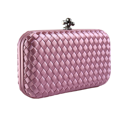 Bolsa Clutch Festa Tressê Cetim Inspired Média Rosa Bebê