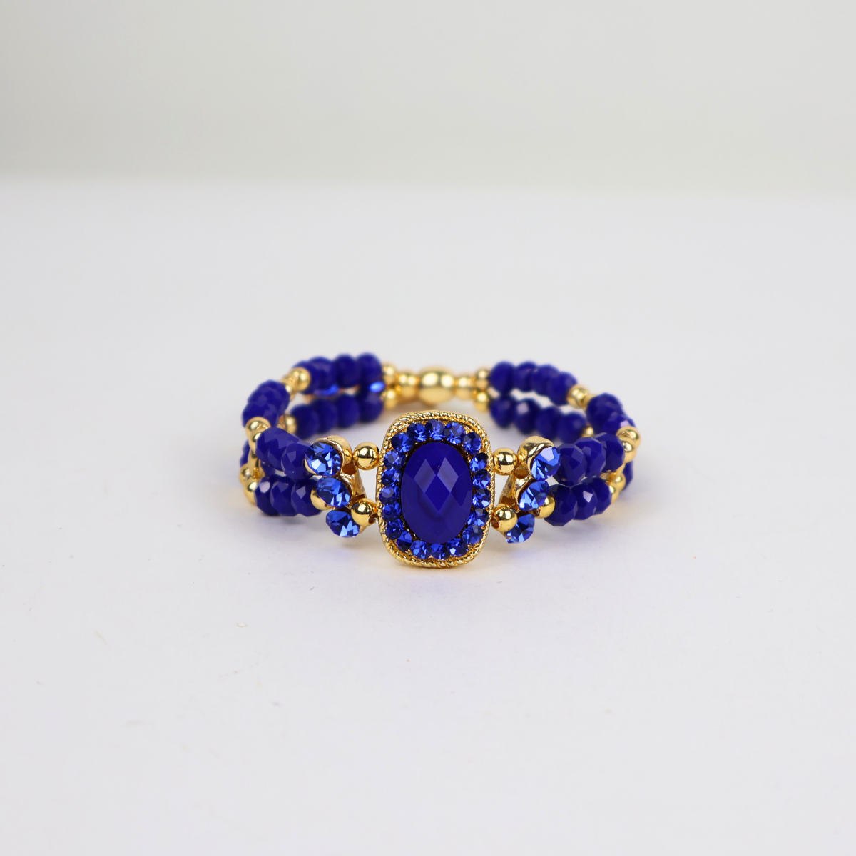 Kit Colar Choker Gargantilha e Bracelete Azul