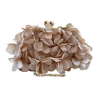 Bolsa Festa Clutch Flores Bege