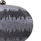 Bolsa Festa Clutch Oval Vidrilhos Preta