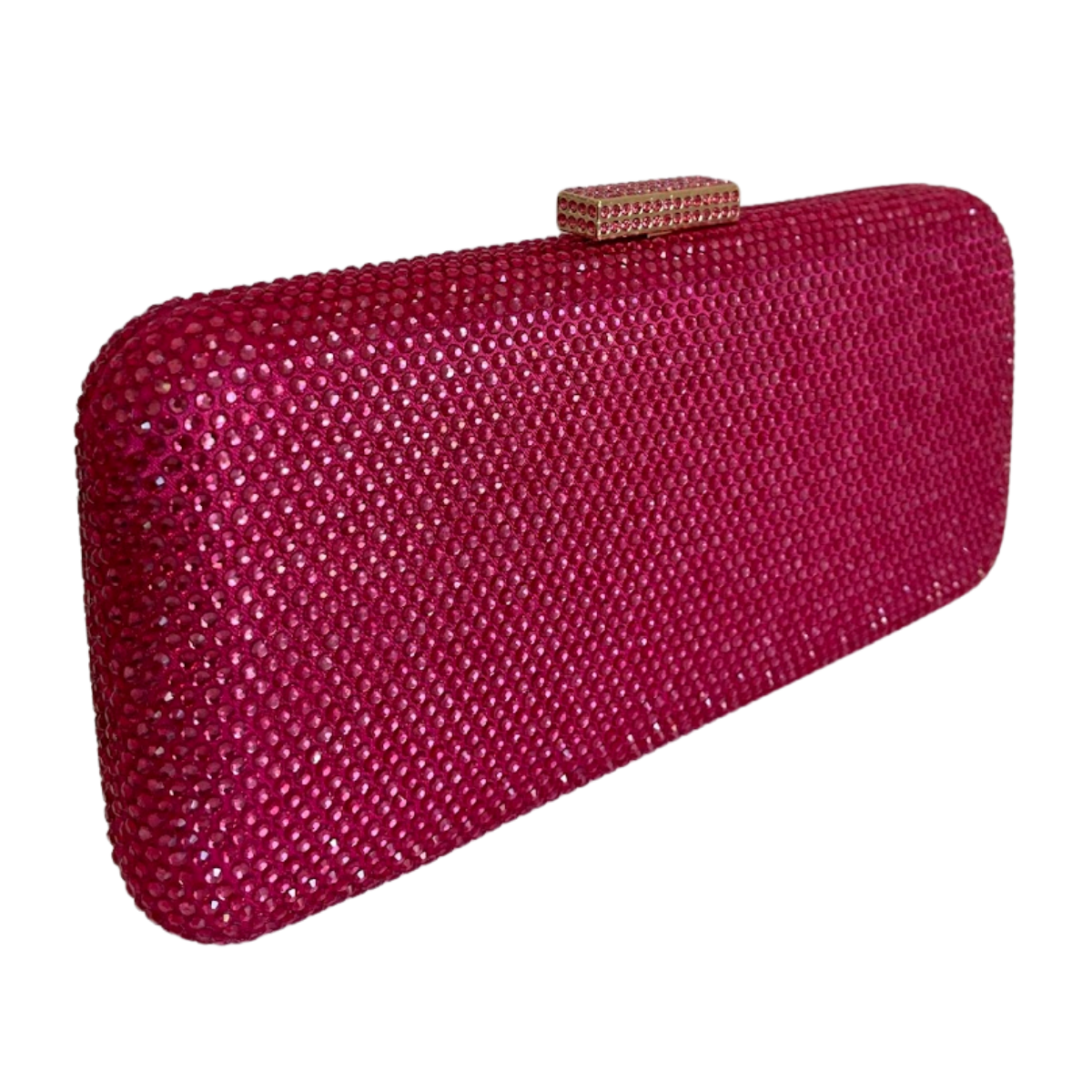 Bolsa de Festa Clutch Retangular Pedraria Rosa