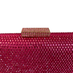 Bolsa de Festa Clutch Retangular Pedraria Rosa