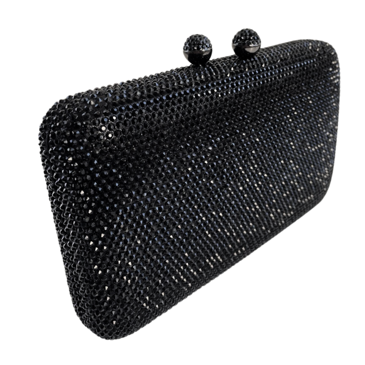 Bolsa Festa Clutch Pedraria Retangular Preta