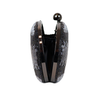 Bolsa Festa Clutch Oval Vidrilhos Preta