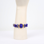 Kit Colar Choker Gargantilha e Bracelete Azul