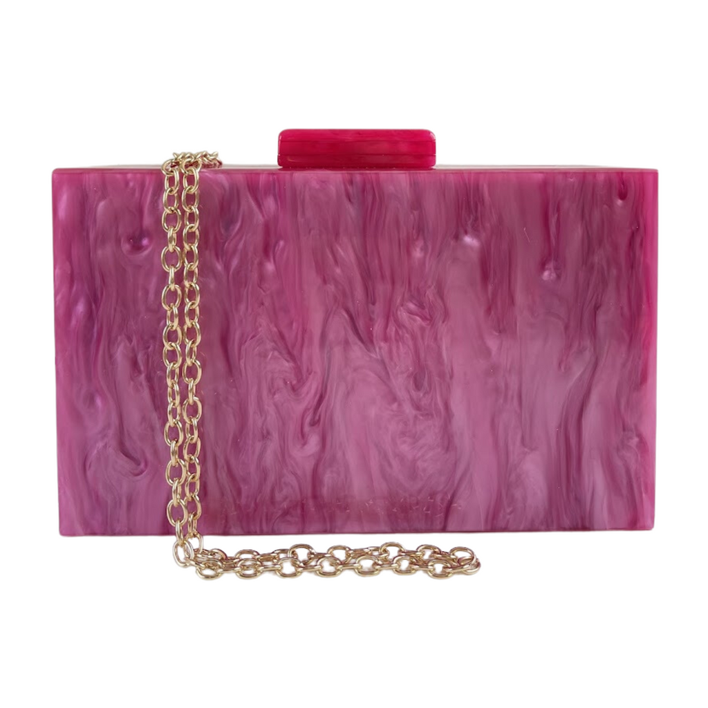 Bolsa de Festa Clutch Acrílico Rosa Claro