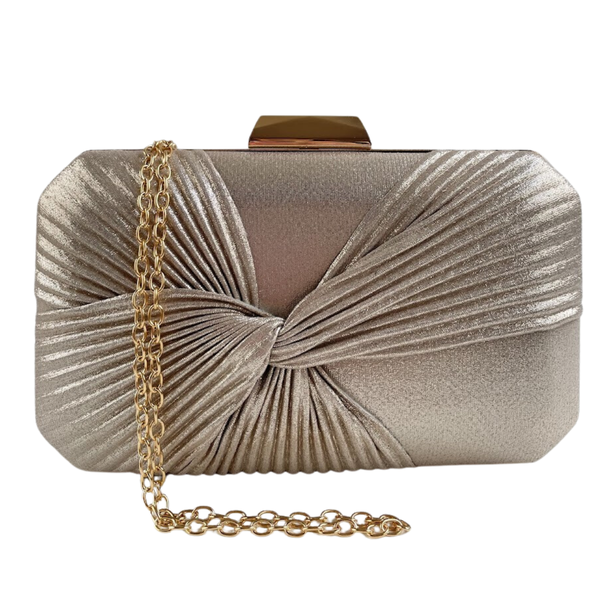 Bolsa de Festa Clutch Dourado Champagne