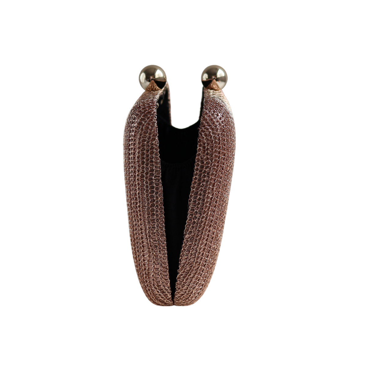 Bolsa de Festa Clutch Malha Rosê Gold