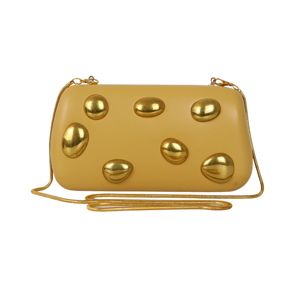 Bolsa Clutch Festa Courino Amarela - ReUse