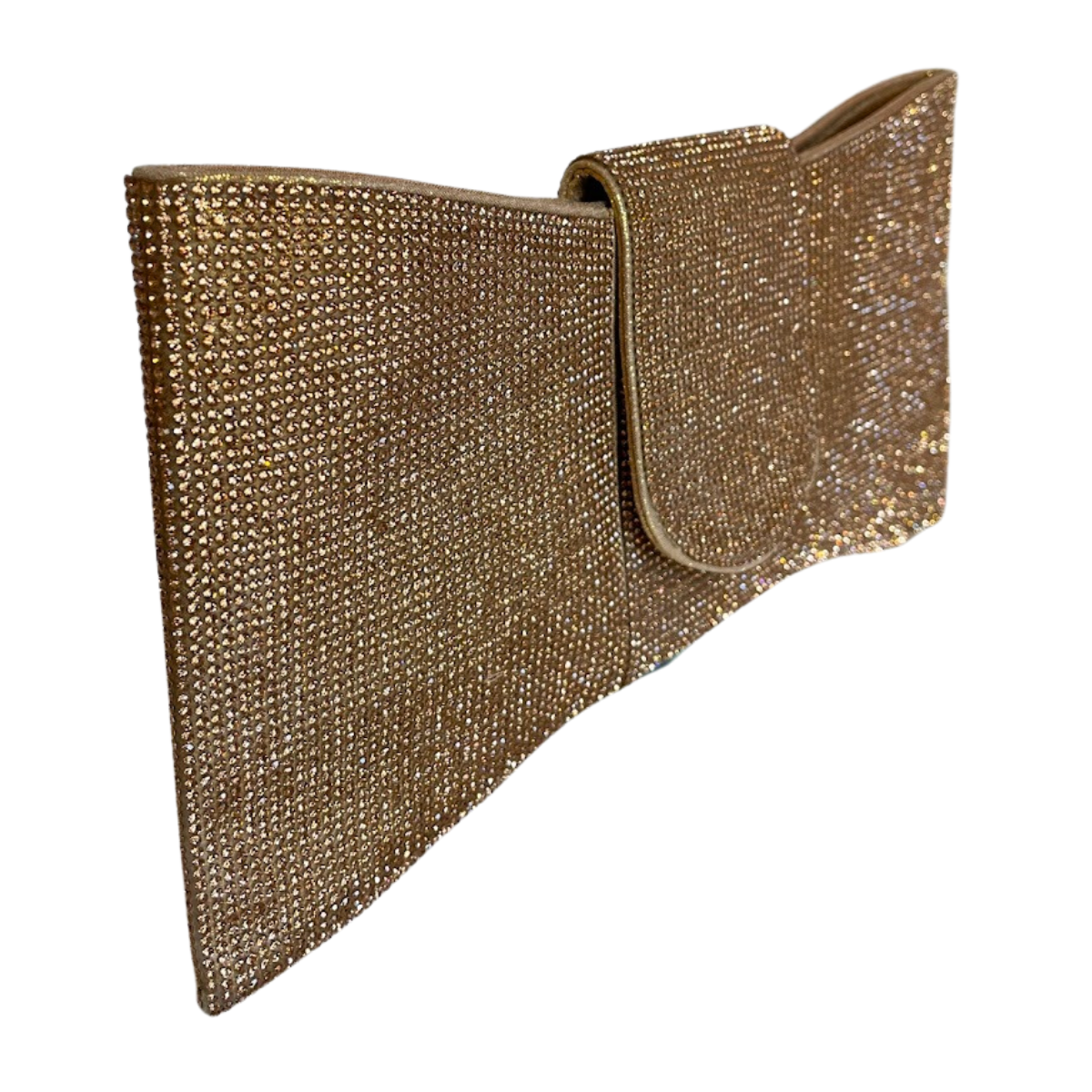 Bolsa Carteira de Festa Clutch Strass Dourada