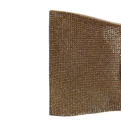 Bolsa Carteira de Festa Clutch Strass Dourada