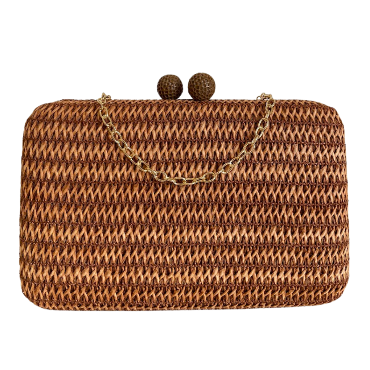 Bolsa Clutch Festa Palha Marrom