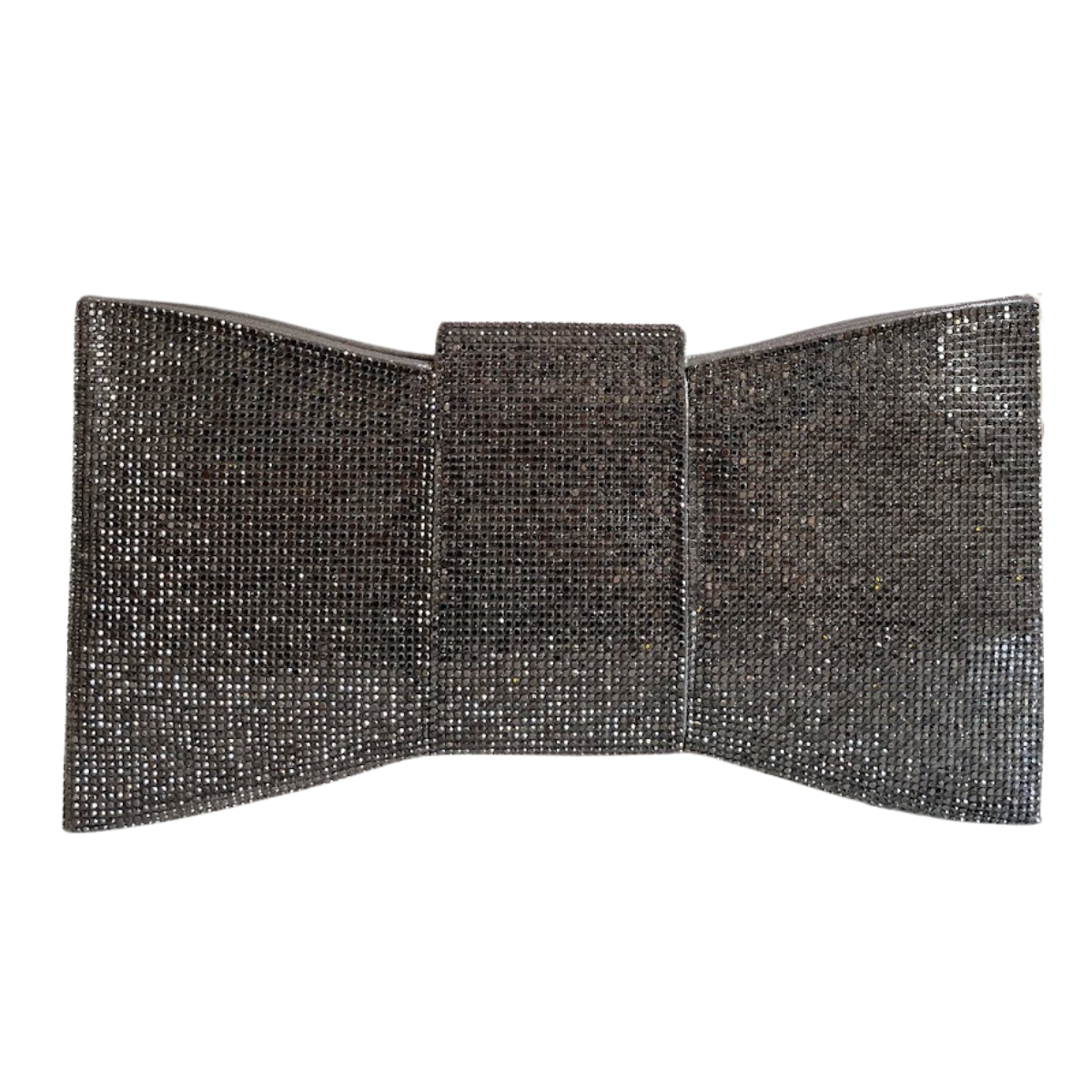 Bolsa Carteira de Festa Clutch Strass Prata Grafite