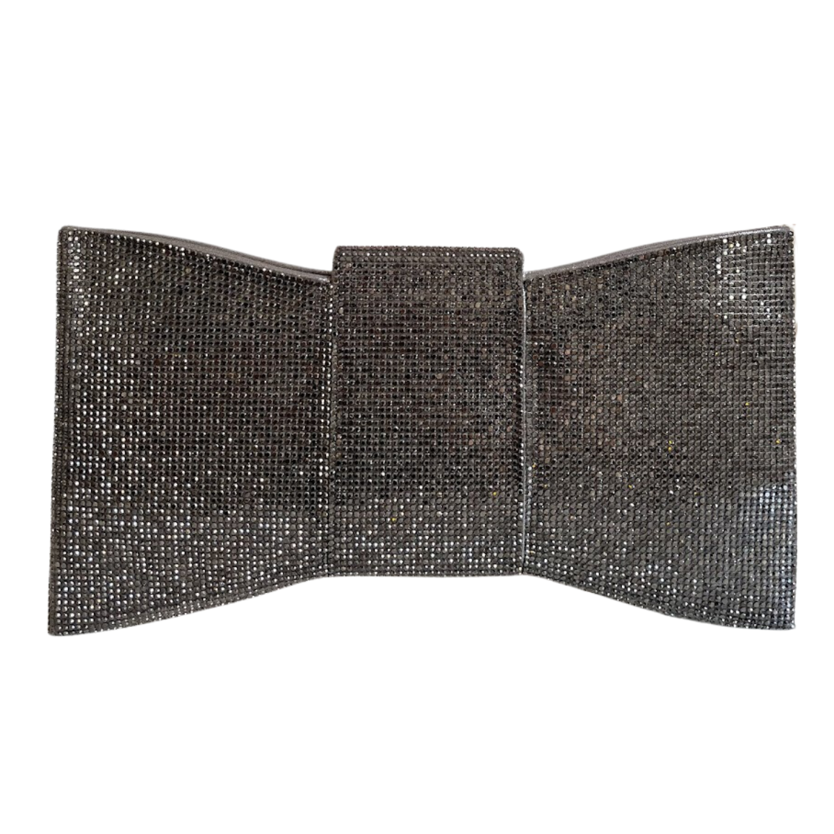 Bolsa Carteira de Festa Clutch Strass Prata Grafite - ReUse