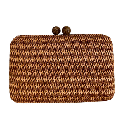 Bolsa Clutch Festa Palha Marrom