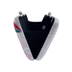 Bolsa de Festa Clutch Pedraria Prata Toucan