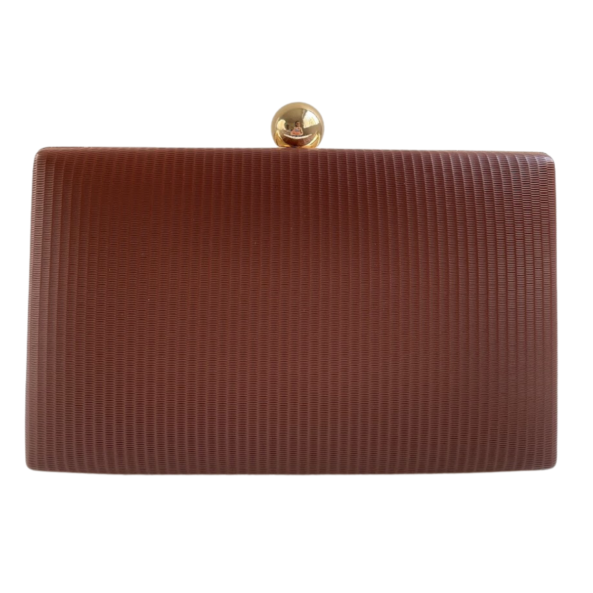 Bolsa Clutch Festa Vinil Marrom