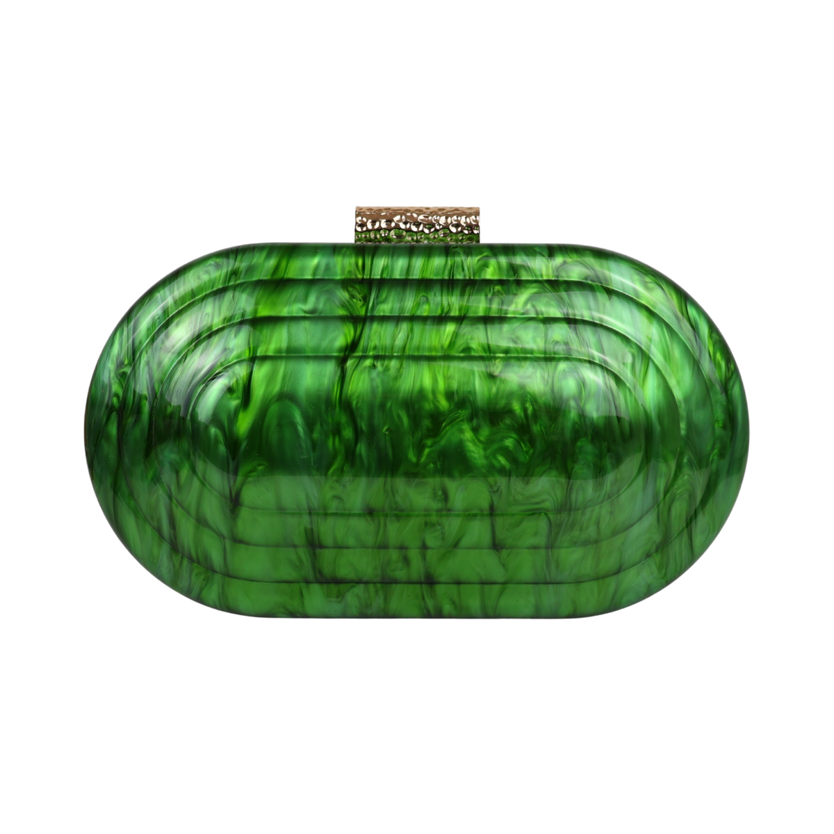 Bolsa de Festa Clutch Acrílico Oval Verde