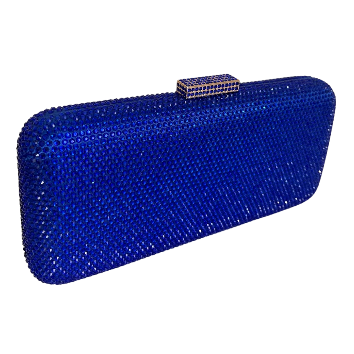 Bolsa de Festa Clutch Retangular Pedraria Azul