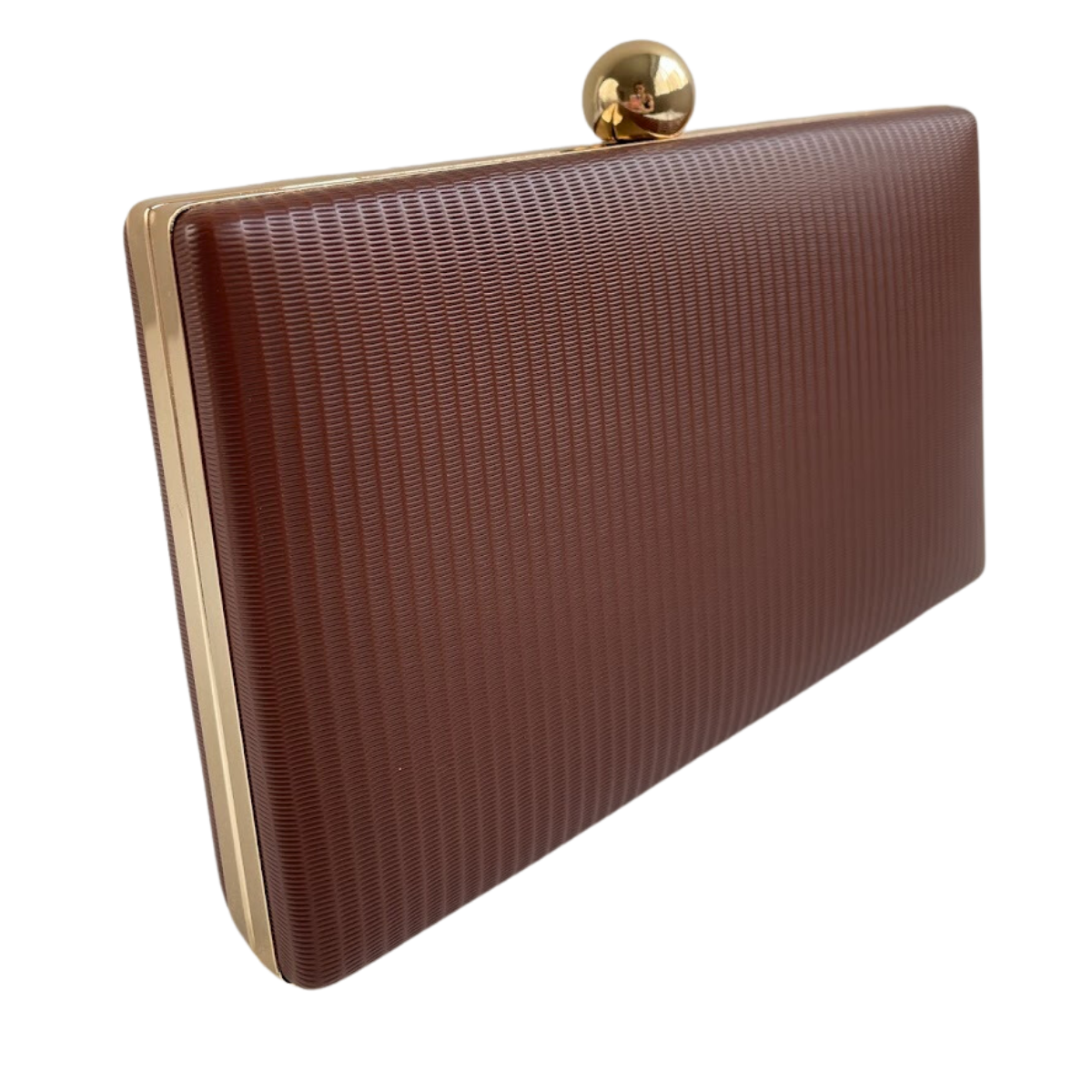 Bolsa Clutch Festa Vinil Marrom