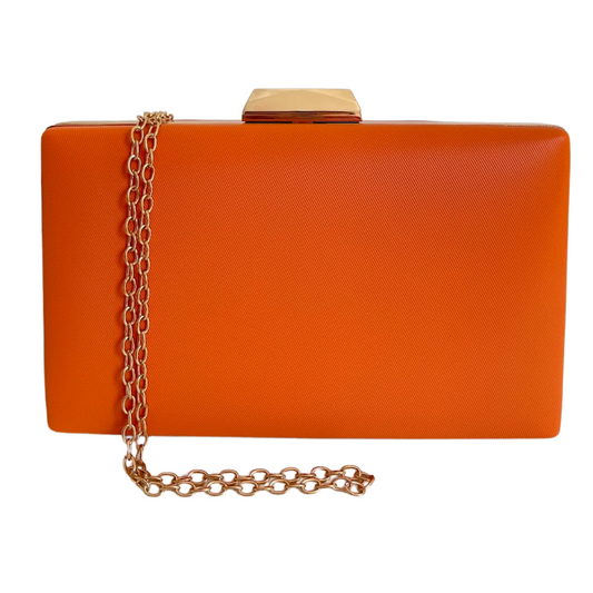 Bolsa de Festa Clutch Vinil Laranja