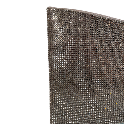 Bolsa Carteira de Festa Clutch Strass Prata Grafite