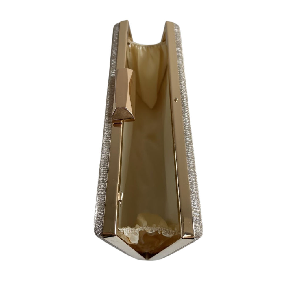 Bolsa Festa Clutch Brilho Dourada
