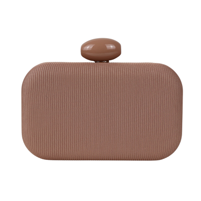 Bolsa Festa Clutch Tecido Bege