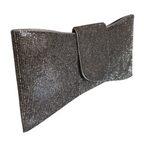 Bolsa Carteira de Festa Clutch Strass Prata Grafite - ReUse