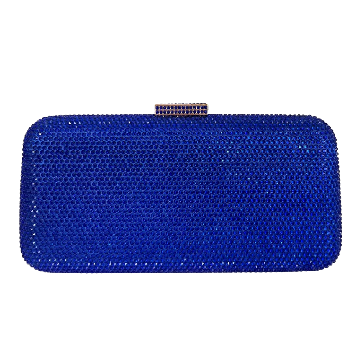 Bolsa de Festa Clutch Retangular Pedraria Azul