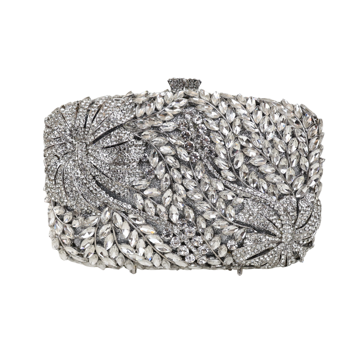 Bolsa Festa Clutch Pedraria Strass Prata