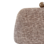 Bolsa de Festa Clutch Linho Marrom