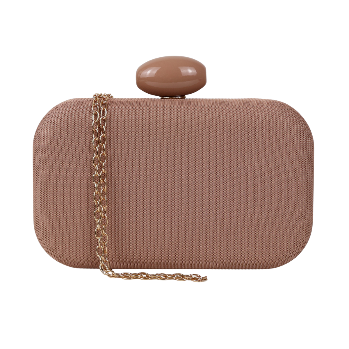 Bolsa Festa Clutch Tecido Bege
