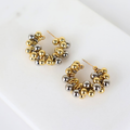 Brinco Esfera Prateado e Dourado