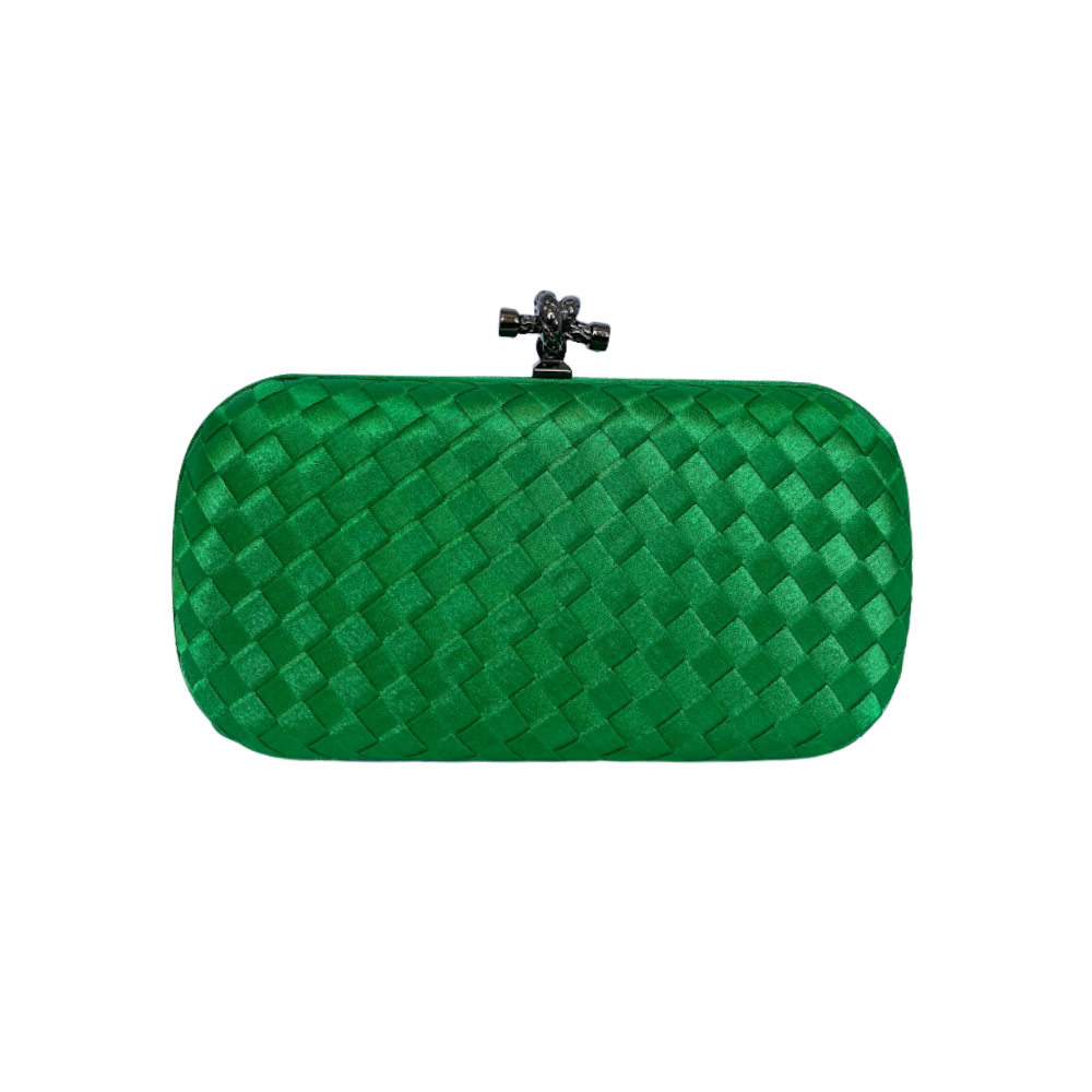 Clutch Tressê Cetim Inspired Pequena Verde