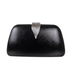 Bolsa Clutch Festa Fecho de Folha Preta