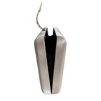 Bolsa Clutch Festa Tecido Fecho de Folha Dourado