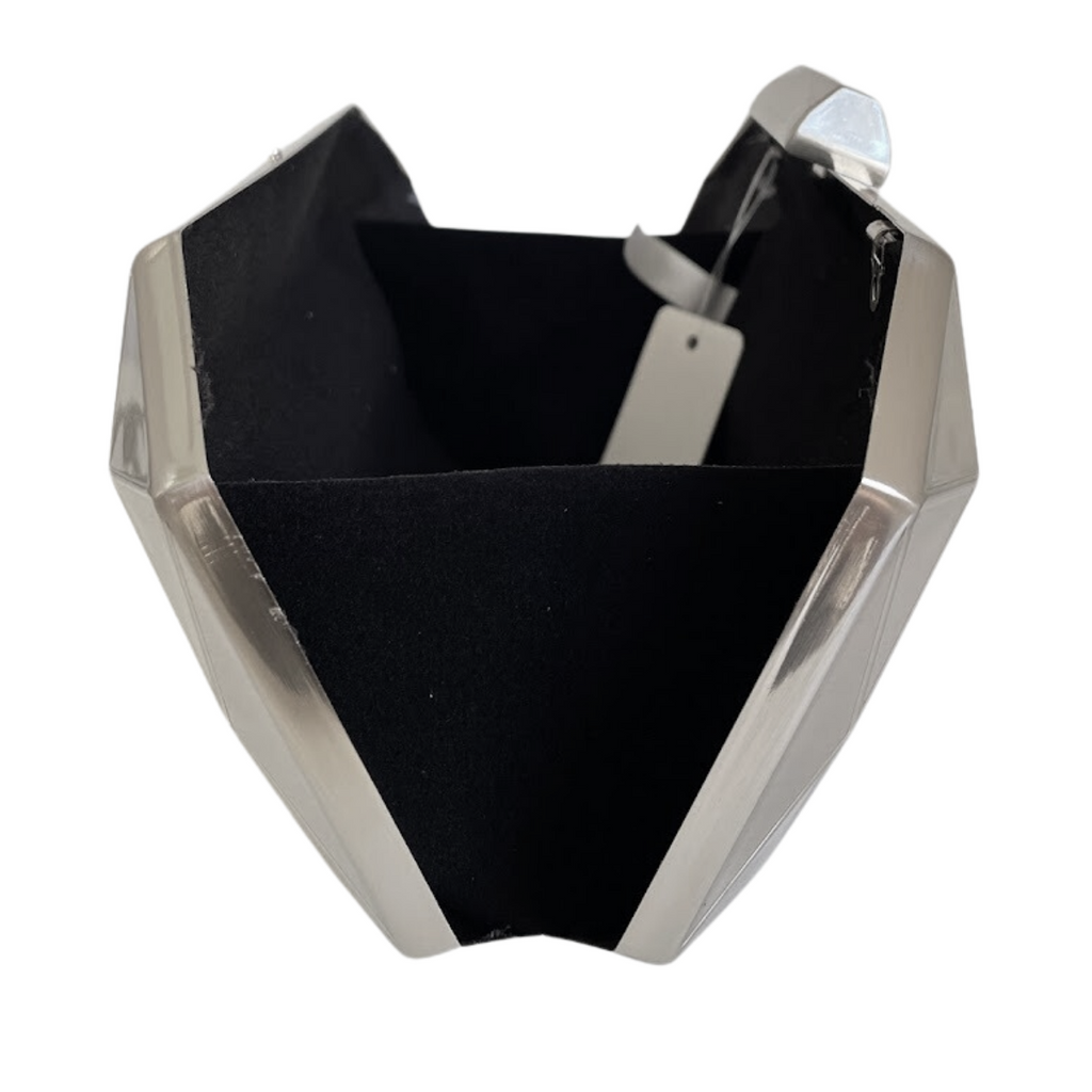 Bolsa Festa Clutch Metal Escovado Prata - ReUse