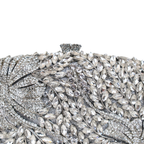 Bolsa Festa Clutch Pedraria Strass Prata