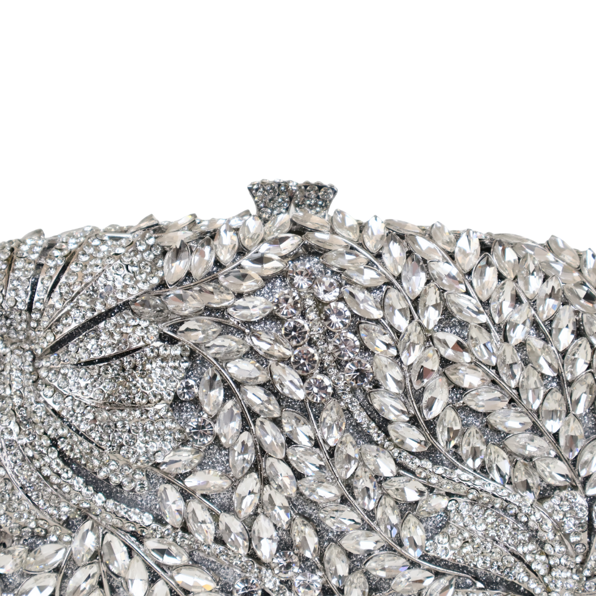 Bolsa Festa Clutch Pedraria Strass Prata