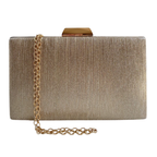Bolsa Festa Clutch Brilho Dourada