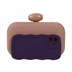 Bolsa Festa Clutch Tecido Bege