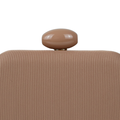 Bolsa Festa Clutch Tecido Bege