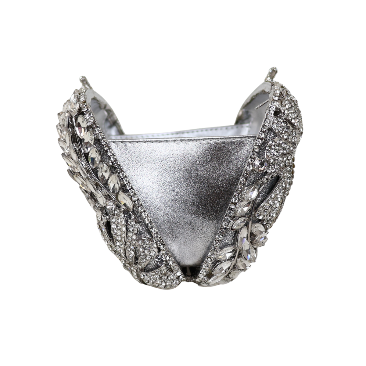 Bolsa Festa Clutch Pedraria Strass Prata