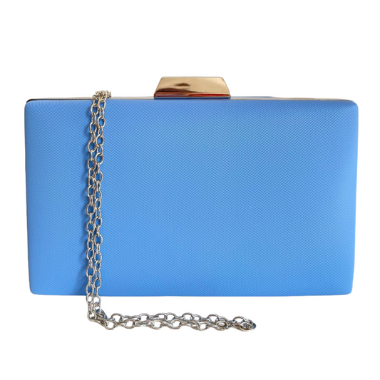 Bolsa de Festa Clutch Vinil Azul Serenite