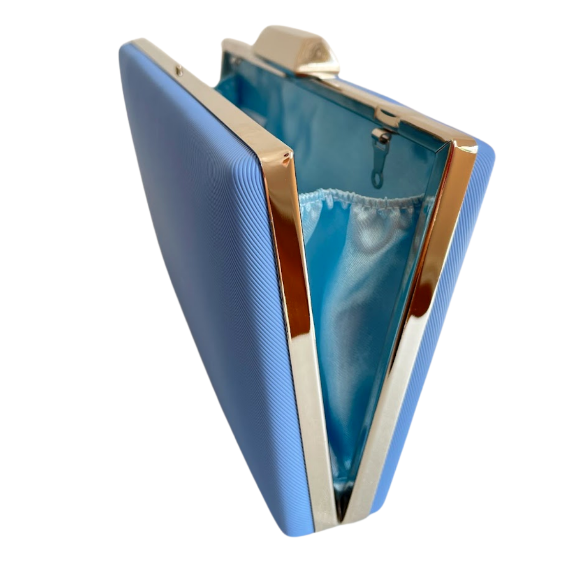 Bolsa de Festa Clutch Vinil Azul Serenite
